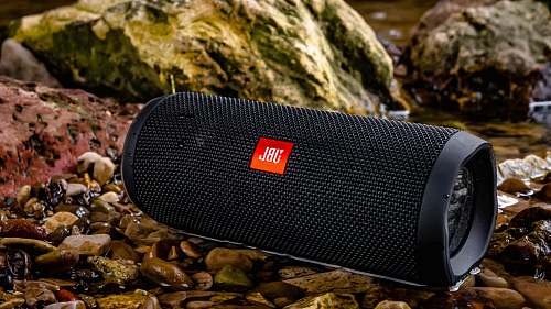 audio speaker black JBL portable speaker speaker